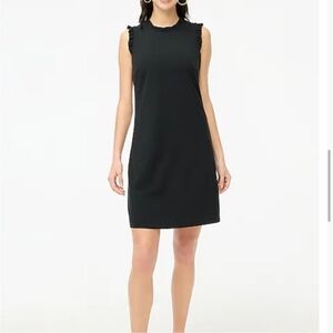 J. Crew Ruffleneck Suiting Dress - Black